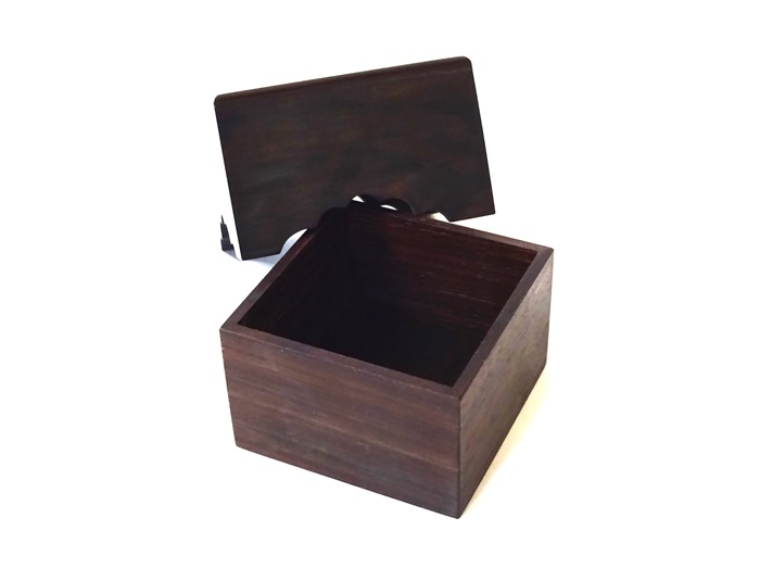 駒箱　黒檀　No.1