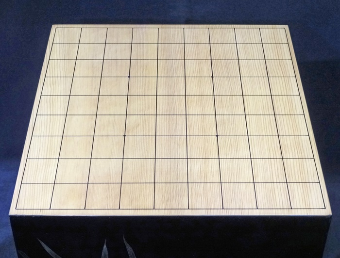 将棋盤　沈金　四君子