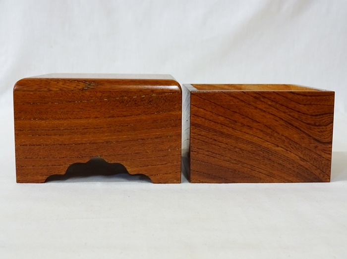 駒箱　欅　拭き漆