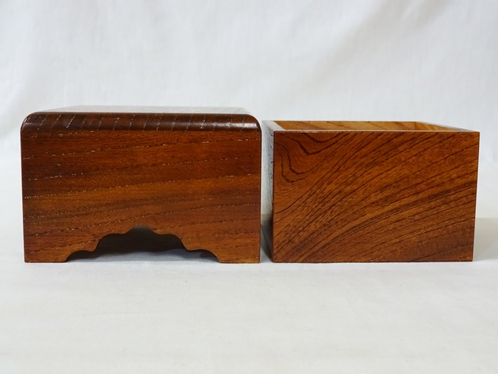 駒箱　欅　拭き漆