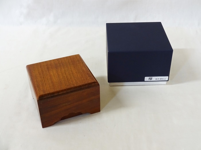 駒箱　欅　拭き漆