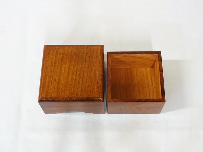 駒箱　欅　拭き漆