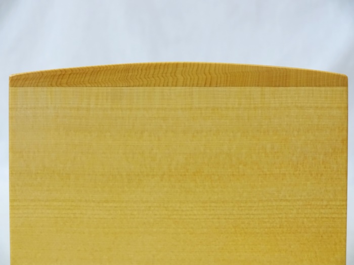 駒箱　榧　上　ムクリ仕上げ