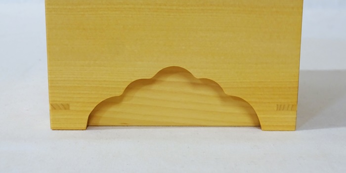 駒箱　榧　銀杏面仕上げ