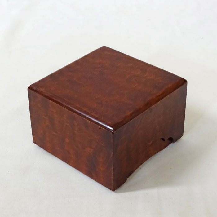 駒箱　桂　杢　拭きうるし