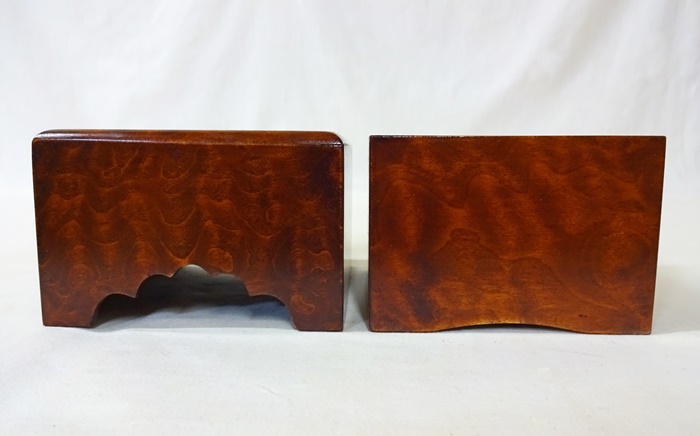 駒箱　桂　杢　拭きうるし