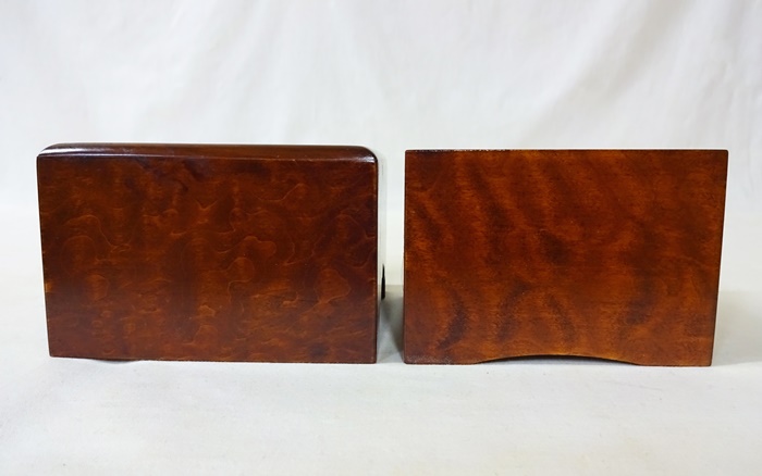 駒箱　桂　杢　拭きうるし