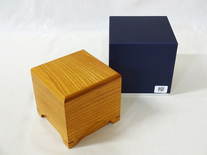 駒箱　欅　上　柾目