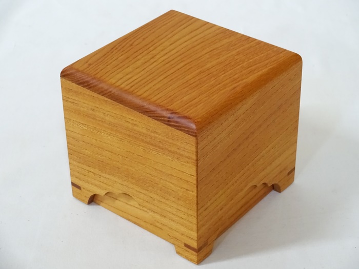 駒箱　欅　上　柾目